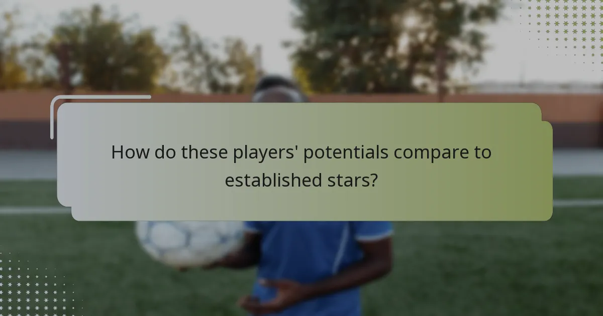 How do these players' potentials compare to established stars?