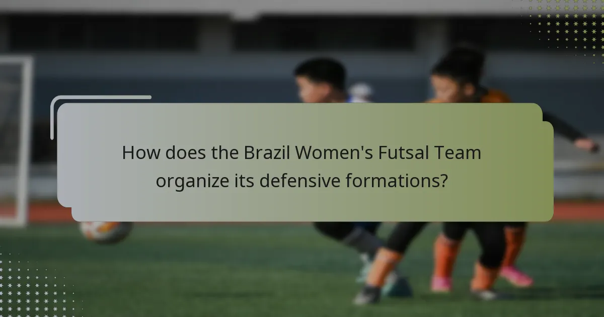 How does the Brazil Women's Futsal Team organize its defensive formations?
