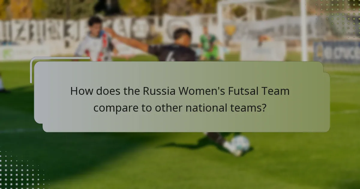 How does the Russia Women's Futsal Team compare to other national teams?